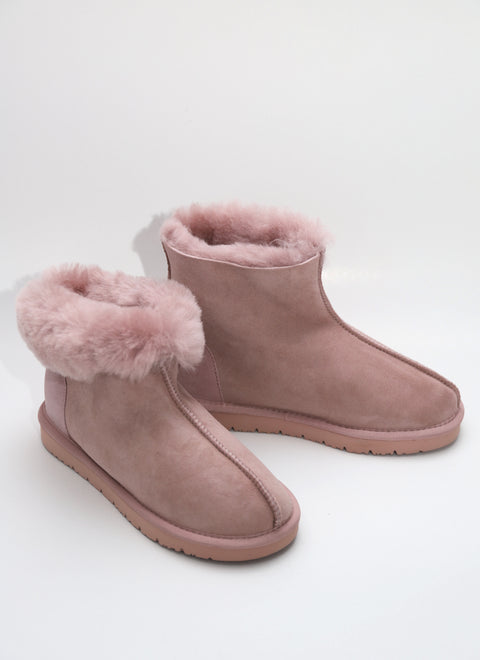 Sheepskin Slipper Boot Pink